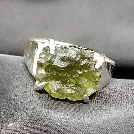 Moldavite ring