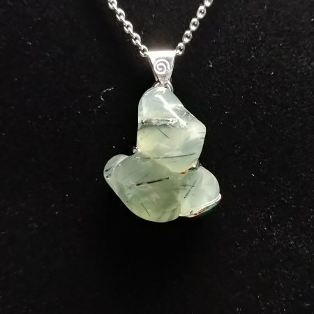 Epidote in Phrenite pendant