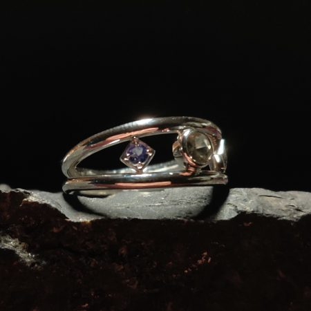 Diaspore/ tanzanite ring