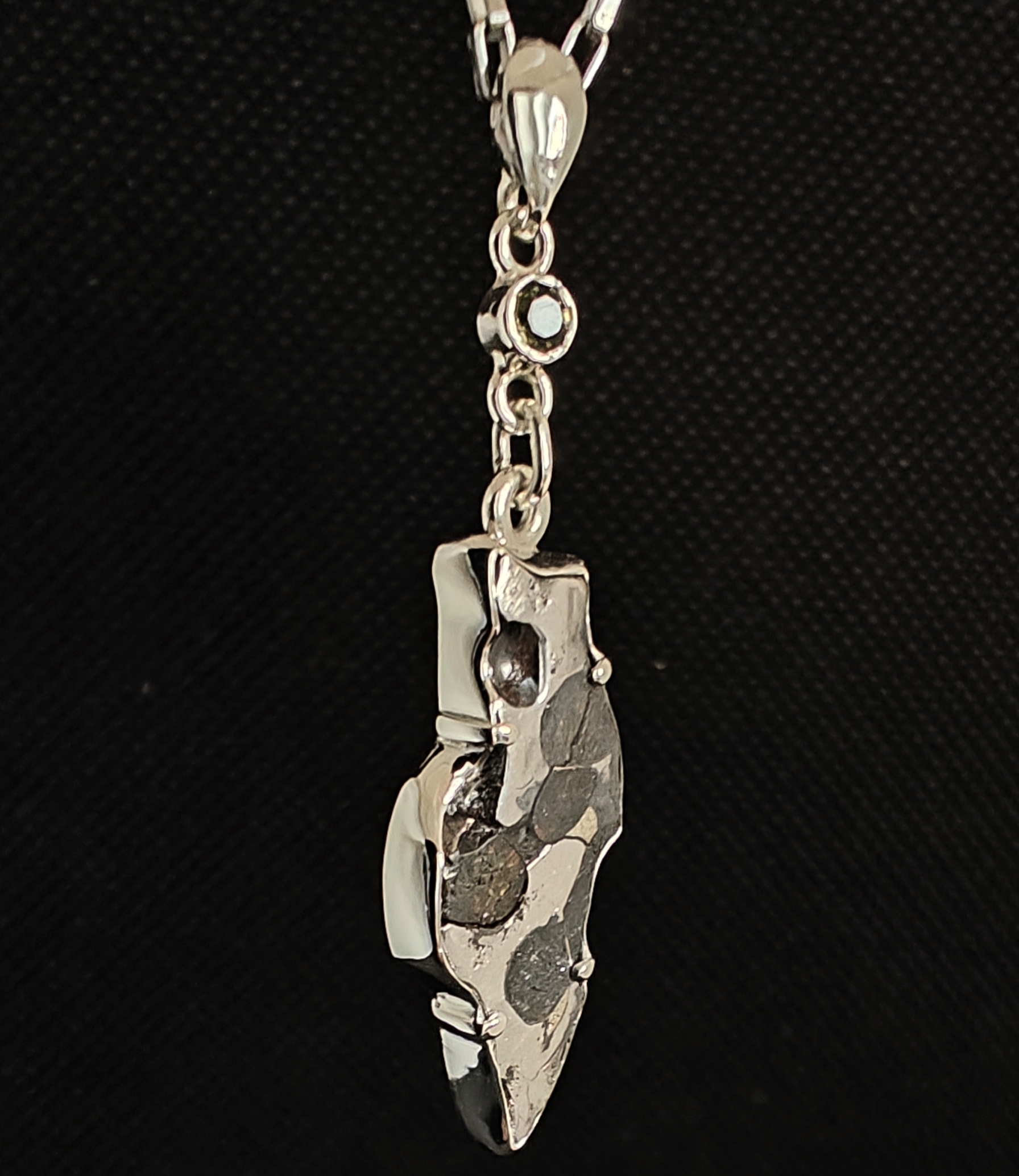 Pallasite/ moldavite- pendant - Image 3