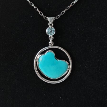 Sleeping Beauty- turquoise/ aquamarine pendant