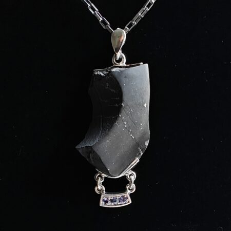 Shungite/ tanzanite pendant