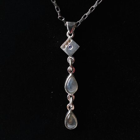 Moonstone/ sapphire/ labradorite - pendant